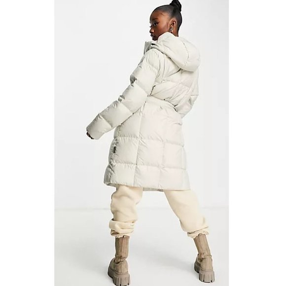 NWT Jack Wolfskin Long Puffer Coat, Light Grey Taupe, Size XS - Picture 4 of 16